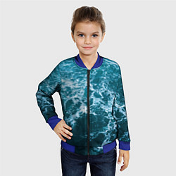 Бомбер детский Водная гладь, цвет: 3D-синий — фото 2