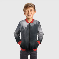 Бомбер детский Лес, цвет: 3D-красный — фото 2