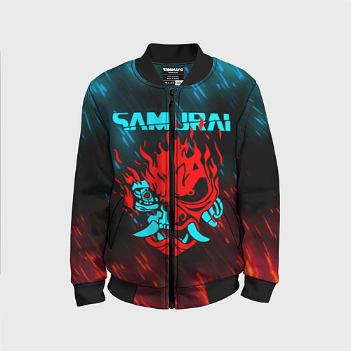 Детский бомбер CYBERPUNK 2077 SAMURAI / 3D-Черный – фото 1