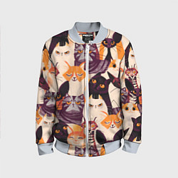 Бомбер детский КОТИКИ, цвет: 3D-серый