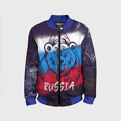 Бомбер детский Russia Bear, цвет: 3D-синий