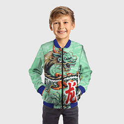 Бомбер детский Изумрудный дракон, цвет: 3D-синий — фото 2