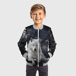 Бомбер детский БЕЛЫЙ ВОЛК D, цвет: 3D-серый — фото 2