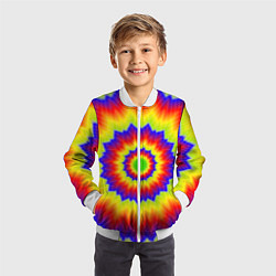 Бомбер детский Tie-Dye, цвет: 3D-белый — фото 2