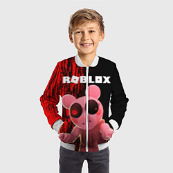 Бомбер детский Roblox Piggy, цвет: 3D-белый — фото 2