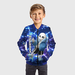Бомбер детский UNDERTALE АНДЕРТЕЙЛ, цвет: 3D-синий — фото 2