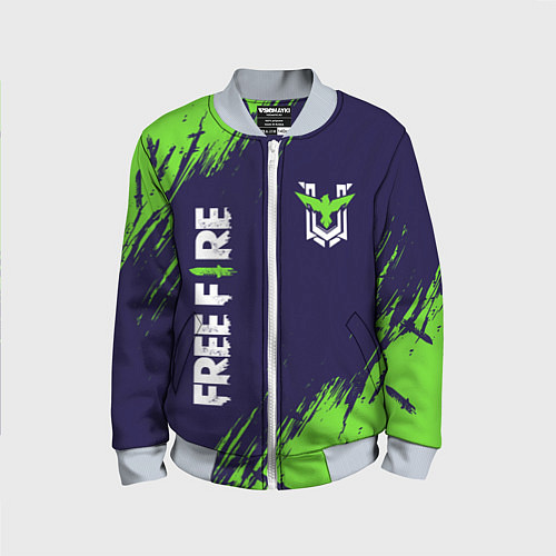 Детский бомбер FREE FIRE ФРИ ФАЕР / 3D-Серый – фото 1