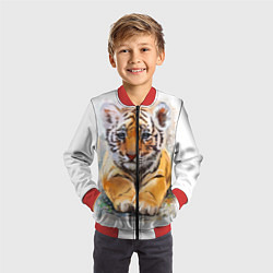 Бомбер детский Tiger Art, цвет: 3D-красный — фото 2