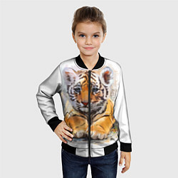 Бомбер детский Tiger Art, цвет: 3D-черный — фото 2