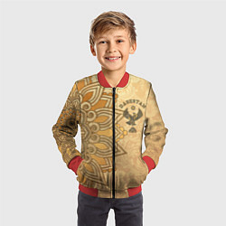 Бомбер детский Дагестан в золоте, цвет: 3D-красный — фото 2