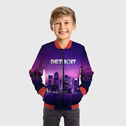 Бомбер детский Detroit Become Human S, цвет: 3D-красный — фото 2