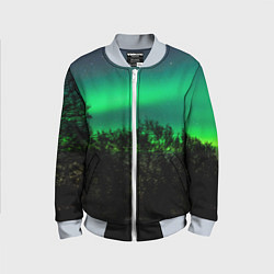 Бомбер детский Северное сияние, цвет: 3D-серый