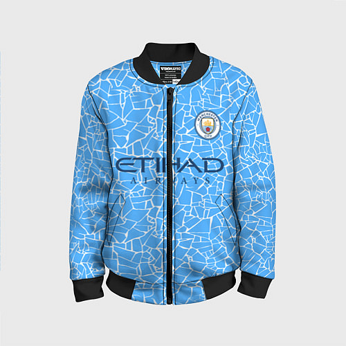 Детский бомбер Manchester City 2021 Home Kit / 3D-Черный – фото 1