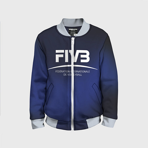 Детский бомбер FIVB Volleyball / 3D-Серый – фото 1