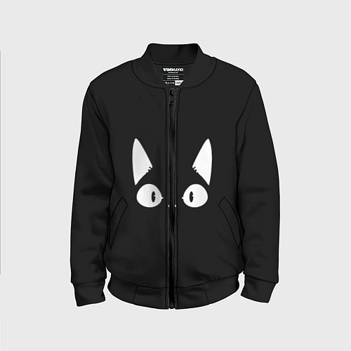 Детский бомбер Кошачья мордочка / 3D-Черный – фото 1