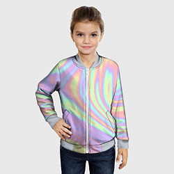 Бомбер детский Vaporwave, цвет: 3D-серый — фото 2
