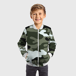 Бомбер детский Camouflage 2, цвет: 3D-белый — фото 2
