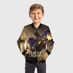 Бомбер детский League of legends Гарен, цвет: 3D-черный — фото 2