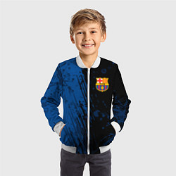 Бомбер детский FC Barcelona ФК Барселона, цвет: 3D-белый — фото 2