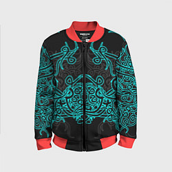 Бомбер детский Узоры магия, цвет: 3D-красный
