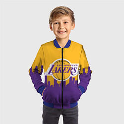 Бомбер детский LOS ANGELES LAKERS, цвет: 3D-синий — фото 2