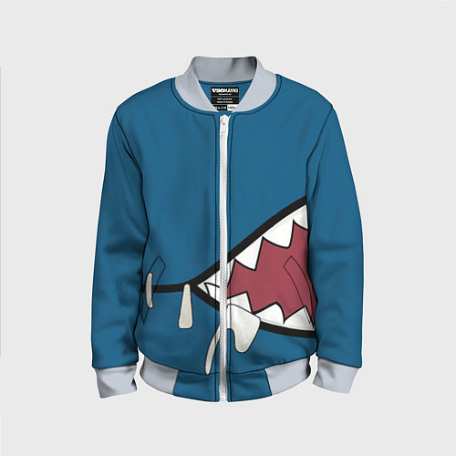 Детский бомбер Акула gawr gura / 3D-Серый – фото 1