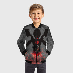Бомбер детский Черный клевер, цвет: 3D-черный — фото 2