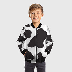 Бомбер детский Корова, цвет: 3D-черный — фото 2