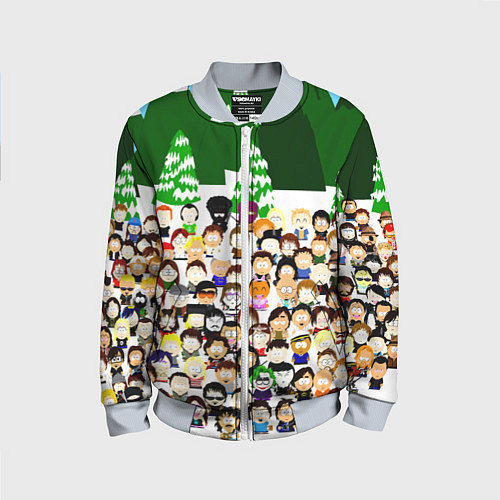 Детский бомбер Южный Парк South Park / 3D-Серый – фото 1