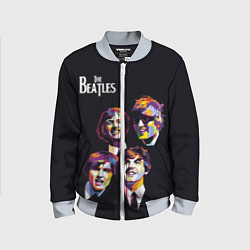 Бомбер детский The Beatles, цвет: 3D-серый