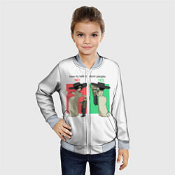 Бомбер детский Как Разговаривать с невысокими - Resident Evil 8, цвет: 3D-серый — фото 2