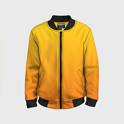 Бомбер детский Оранжевый градиент, цвет: 3D-черный