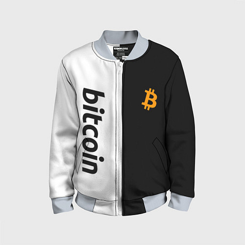 Детский бомбер БИТКОИН BITCOIN Z / 3D-Серый – фото 1