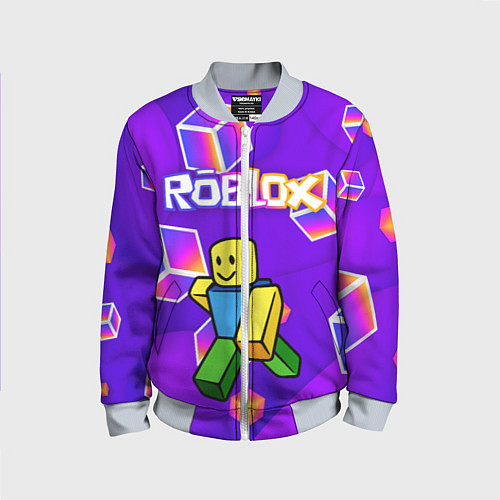 Детский бомбер ROBLOX КУБЫ / 3D-Серый – фото 1