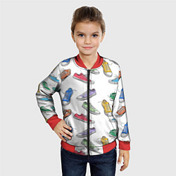 Бомбер детский Кеды Sneakers, цвет: 3D-красный — фото 2