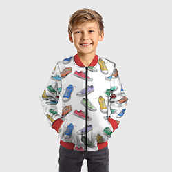 Бомбер детский Кеды Sneakers, цвет: 3D-красный — фото 2