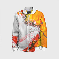 Детский бомбер Рисунок желтой краской