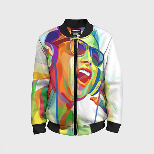 Детский бомбер Слушаем Музыку / 3D-Черный – фото 1