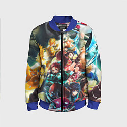 Бомбер детский КЛИНОК РАССЕКАЮЩИЙ ДЕМОНОВ ПЕРСОНАЖИ, цвет: 3D-синий