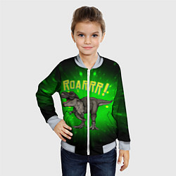 Бомбер детский Roarrr! Динозавр T-rex, цвет: 3D-серый — фото 2