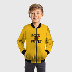 Бомбер детский Rock privet, цвет: 3D-черный — фото 2