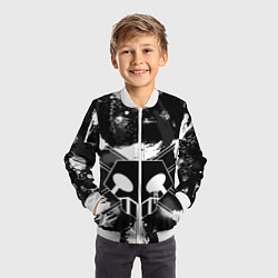 Бомбер детский БЛИЧ ШИНИГАМИ ЛОГО НА СПИНЕ, цвет: 3D-белый — фото 2