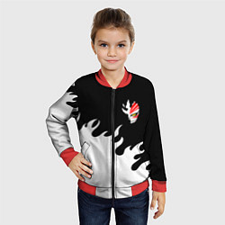 Бомбер детский BLEACH FIRE БЛИЧ ОГОНЬ, цвет: 3D-красный — фото 2