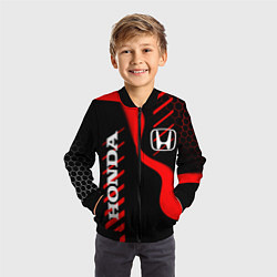 Бомбер детский HONDA ХОНДА СПОРТ, цвет: 3D-черный — фото 2