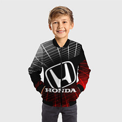 Бомбер детский HONDA ХОНДА СЕТКА, цвет: 3D-черный — фото 2