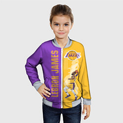 Бомбер детский Леброн NBA, цвет: 3D-серый — фото 2