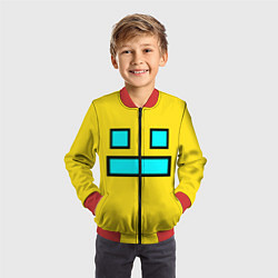 Бомбер детский Geometry Dash: Smile, цвет: 3D-красный — фото 2