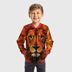 Бомбер детский LION, цвет: 3D-красный — фото 2