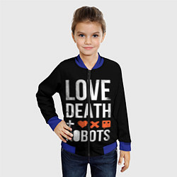 Бомбер детский Love Death Robots, цвет: 3D-синий — фото 2