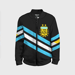Бомбер детский Сборная Аргентины, цвет: 3D-черный